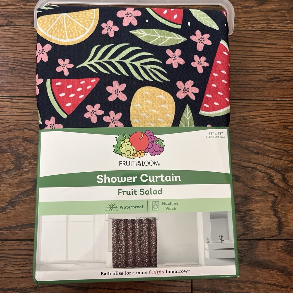 Shower Curtain  Fruit of the Loom Fruit Salad JCPenney Water Proof